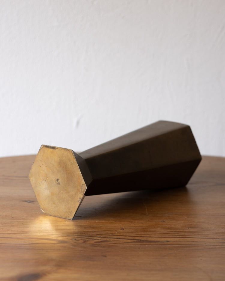 Hexagonal Metal Vase