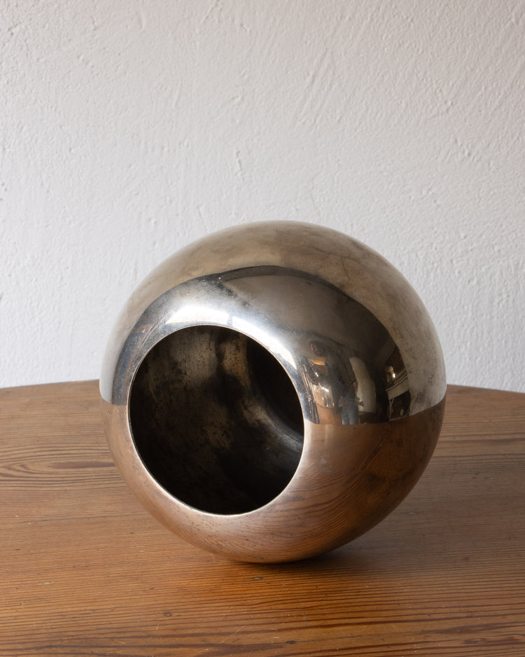 Silverplate Orb Vase