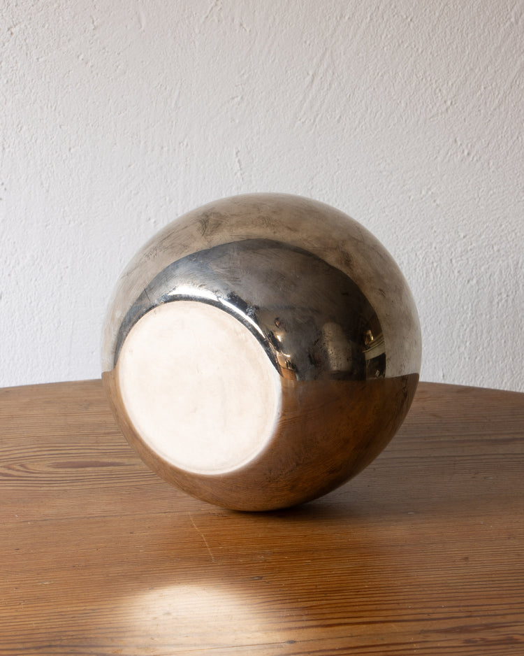Silverplate Orb Vase
