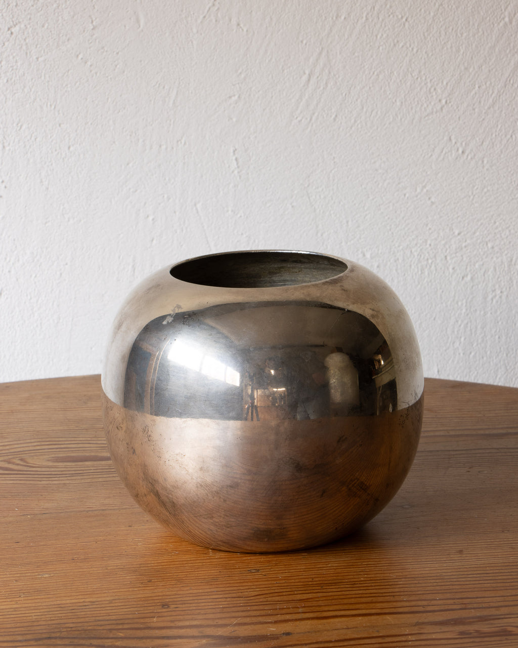 Silverplate Orb Vase