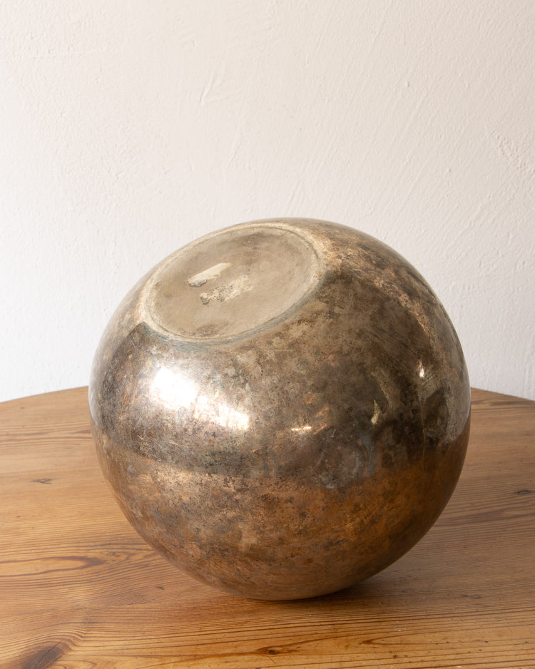 Large Silver Orb Vase
