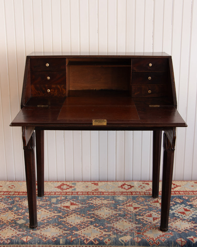 18th c. English Mahogany Secretary Desk