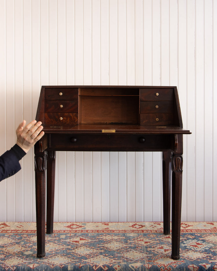 18th c. English Mahogany Secretary Desk