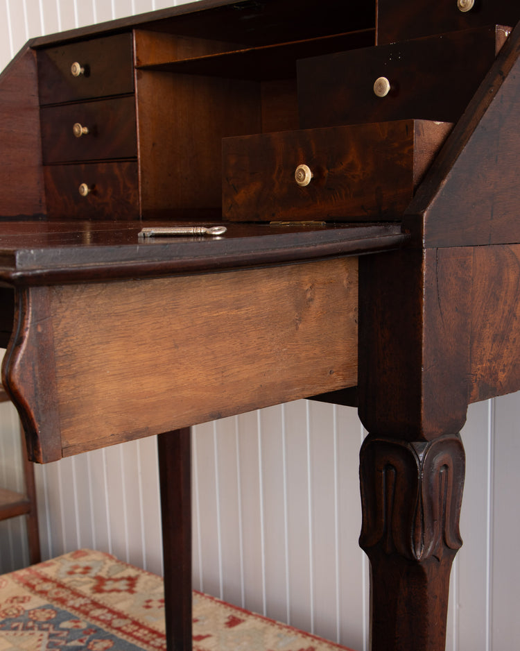 18th c. English Mahogany Secretary Desk