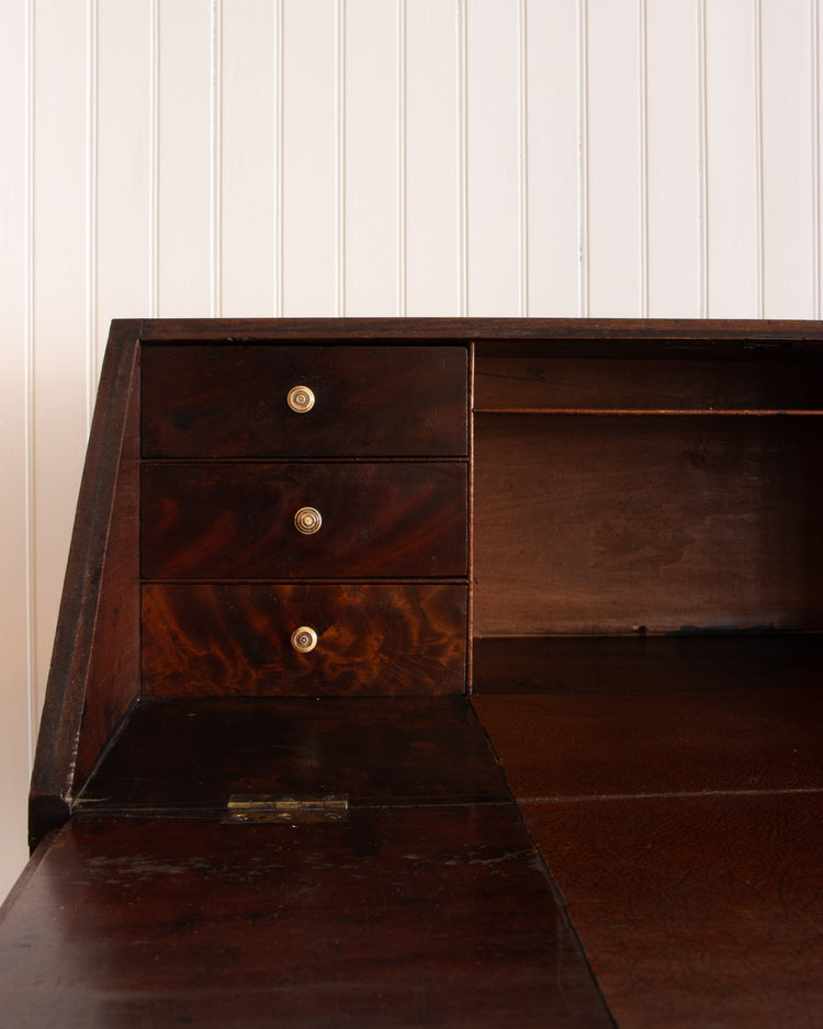 18th c. English Mahogany Secretary Desk