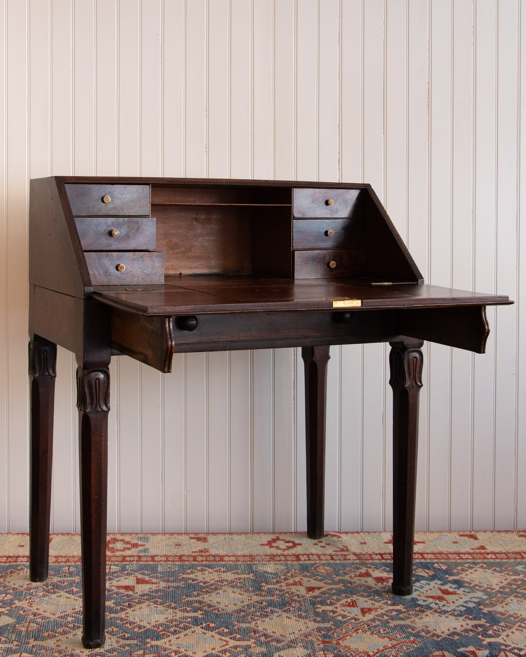 18th c. English Mahogany Secretary Desk
