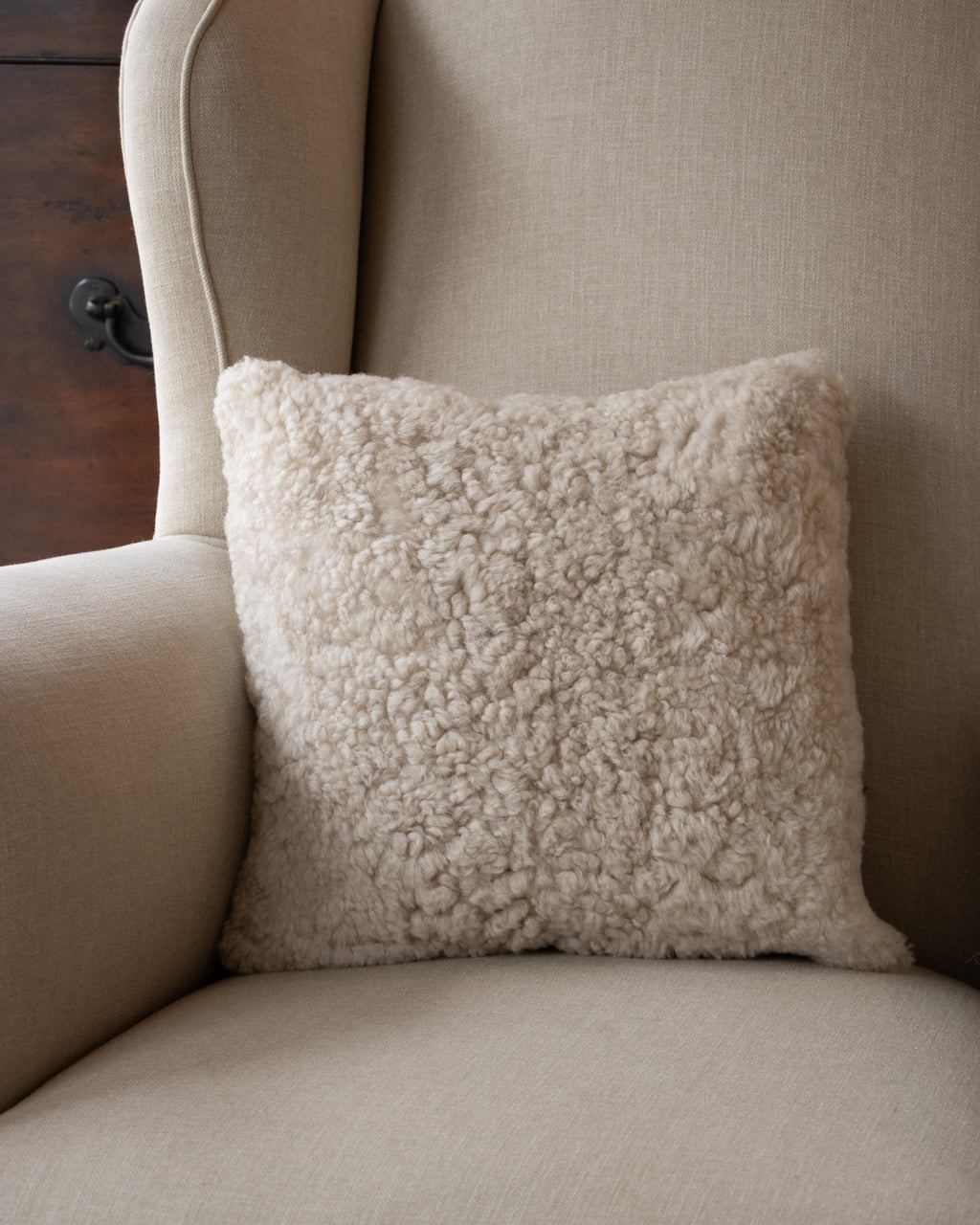 Sheepskin Pillow - Ivory Square