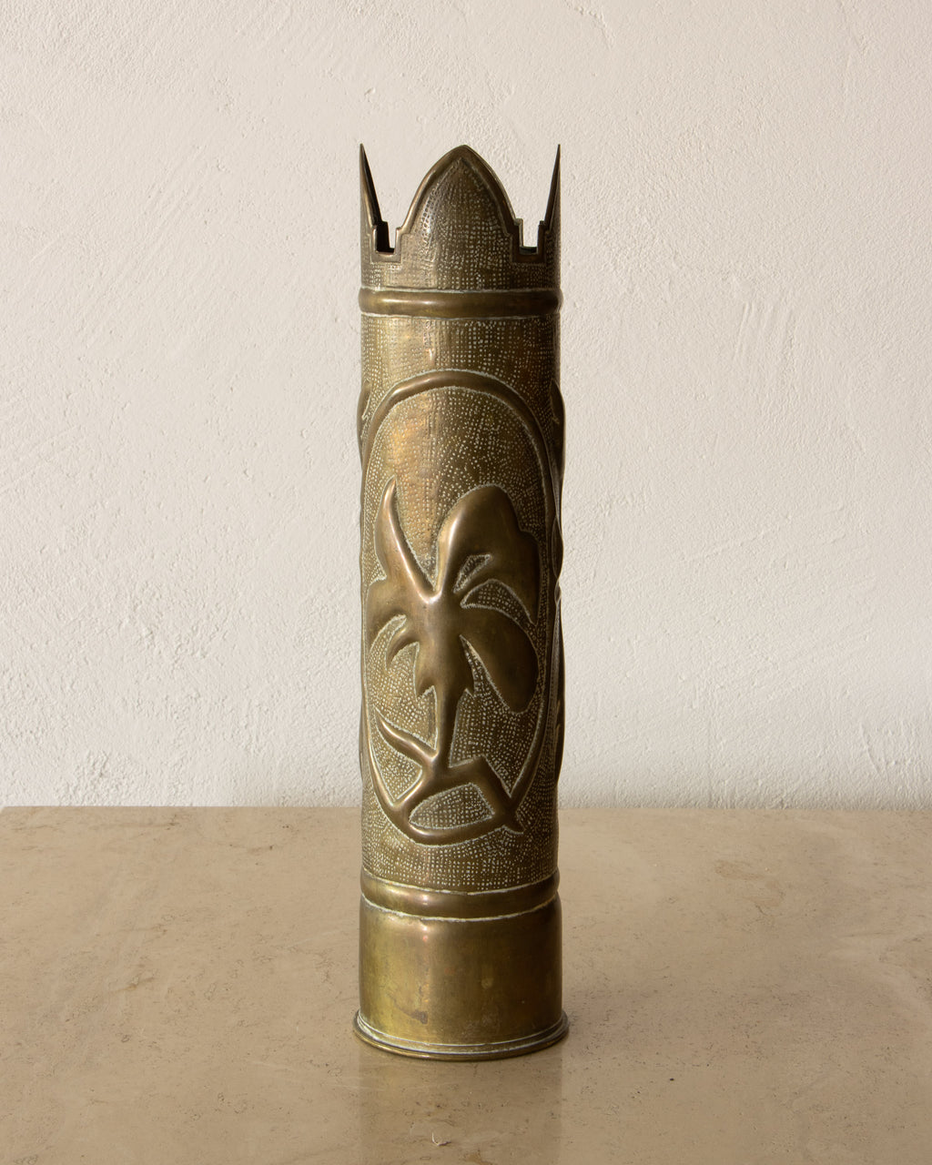 20th Century Brass Trench Art Vase