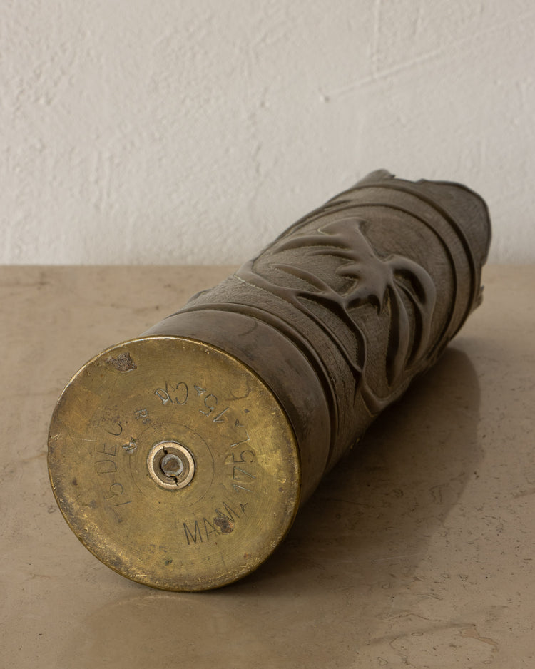 20th Century Brass Trench Art Vase