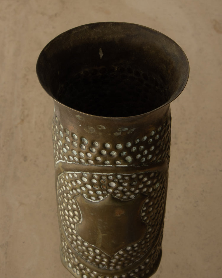 20th Century Brass Trench Art Vase