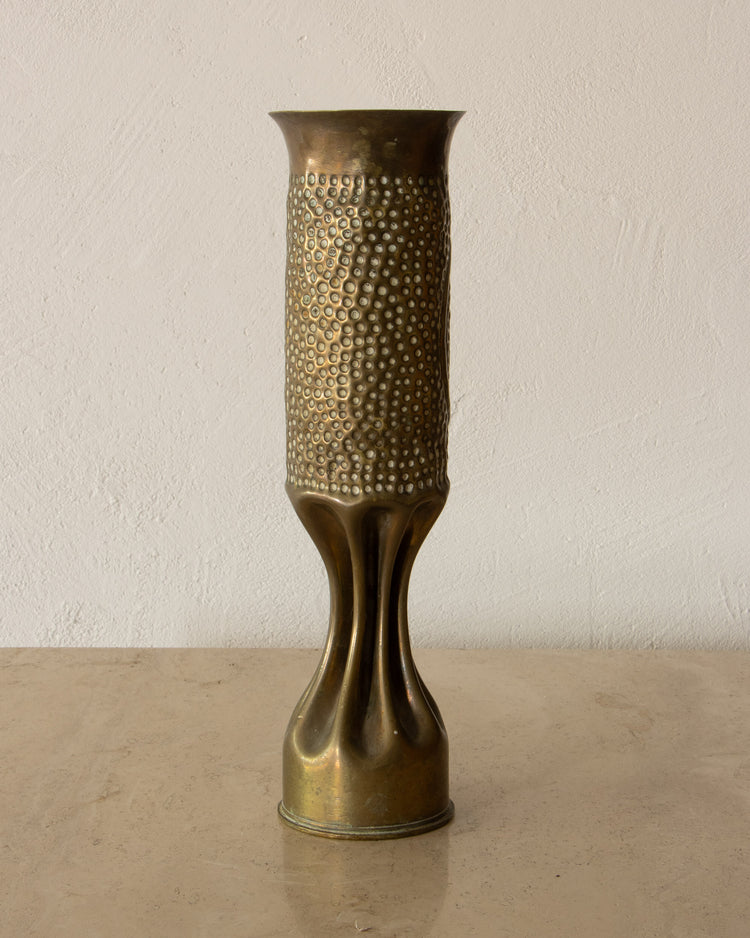 20th Century Brass Trench Art Vase
