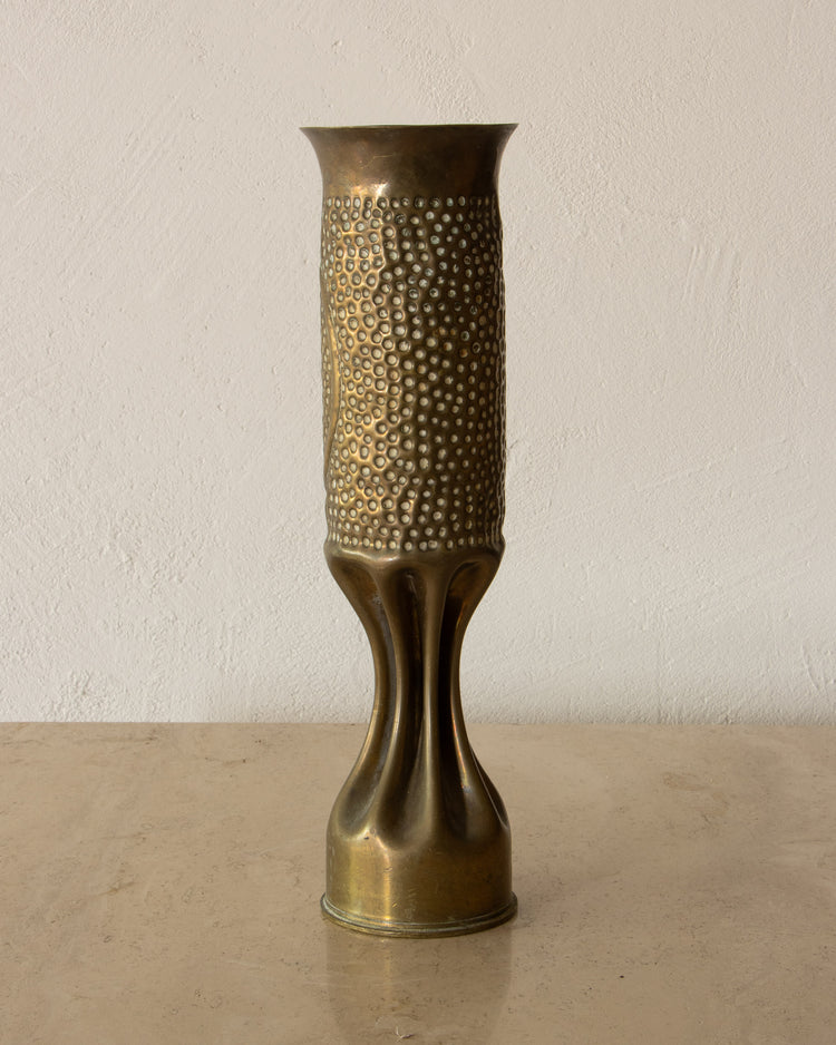 20th Century Brass Trench Art Vase