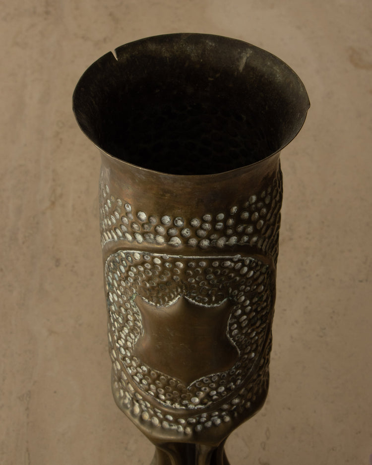 20th Century Brass Trench Art Vase