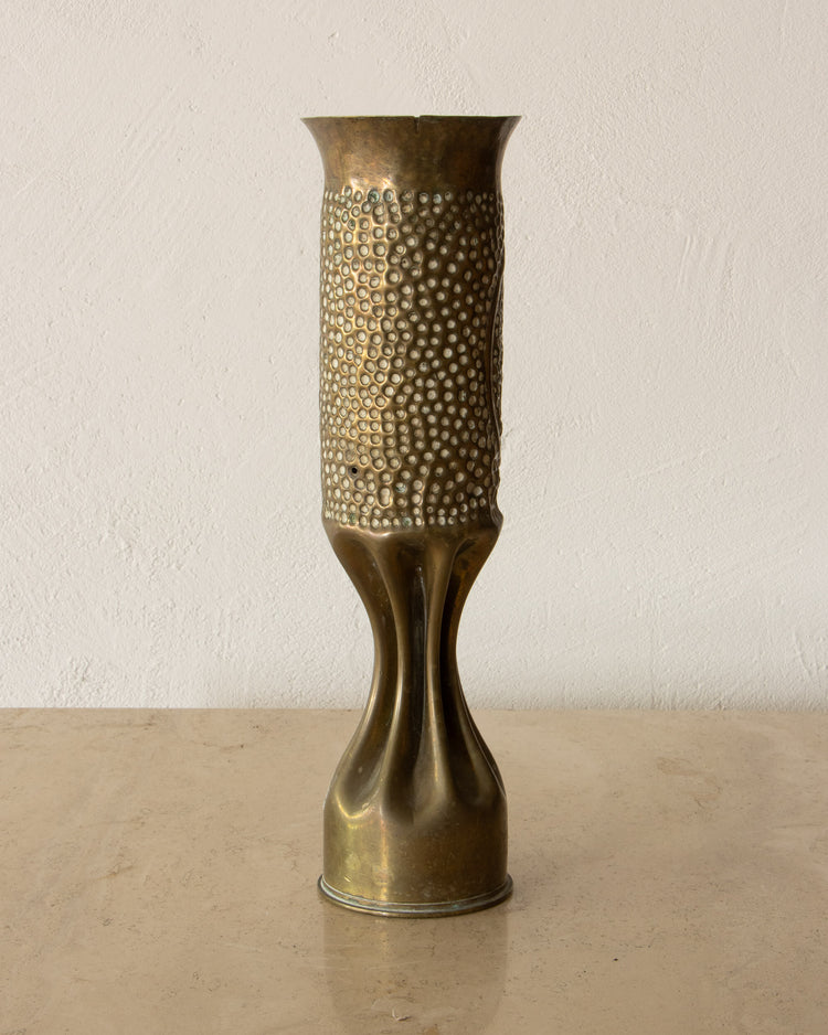 20th Century Brass Trench Art Vase