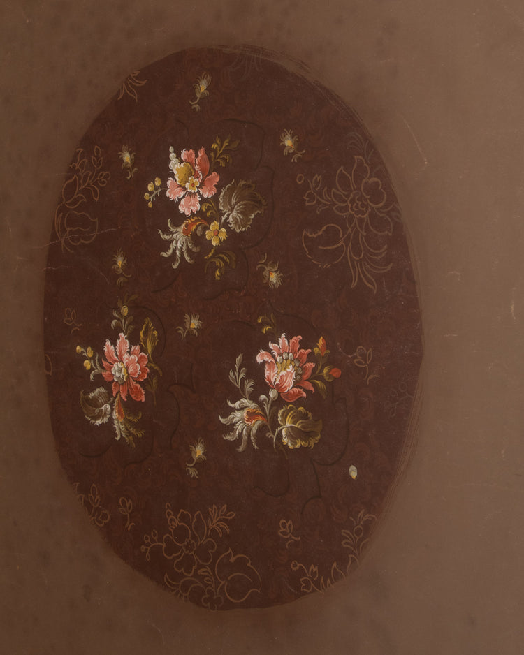 French Textile Pattern Study (Earth Brown)