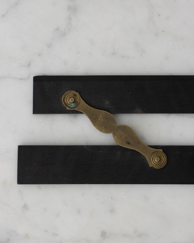 Ebony and Brass Parallel Rule